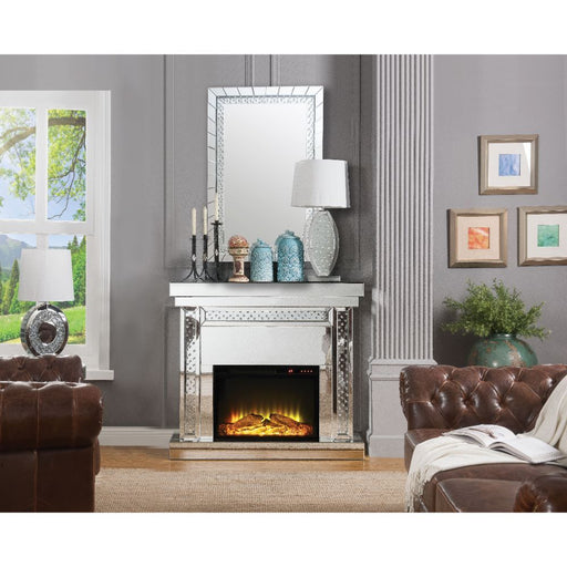 Nysa - Fireplace - Mirrored & Faux Crystals - 42" Sacramento Furniture Store Furniture store in Sacramento