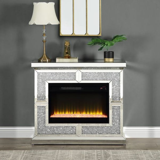 Noralie - Fireplace - Mirrored & Faux Diamonds - Wood Sacramento Furniture Store Furniture store in Sacramento