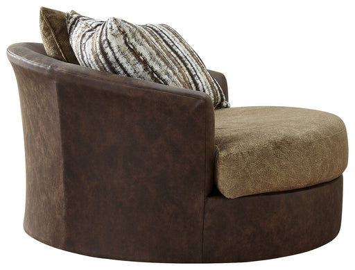 Alesbury - Chocolate - Oversized Swivel Accent Chair Sacramento Furniture Store Furniture store in Sacramento
