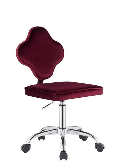 Clover - Office Chair - Red Velvet Sacramento Furniture Store Furniture store in Sacramento