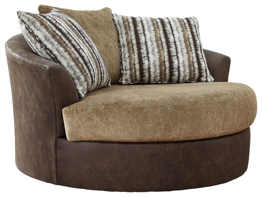 Alesbury - Chocolate - Oversized Swivel Accent Chair Sacramento Furniture Store Furniture store in Sacramento