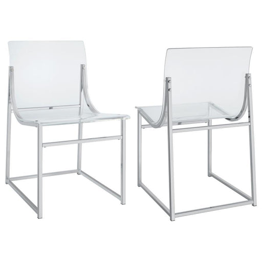 Acrylic - Dining Side Chair (Set of 2) - Clear And Chrome Sacramento Furniture Store Furniture store in Sacramento