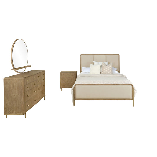 Arini 4-piece Queen Bedroom Set Cream and Sand Wash
