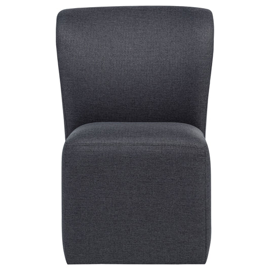 Jaelynn Upholstered Dining Side Chair Charcoal (Set of 2)