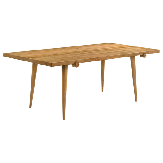 Fabra 7-piece 79-inch Rectangular Dining Set Honey Wheat