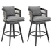 Zella - Outdoor Patio Swivel Bar Stool Set