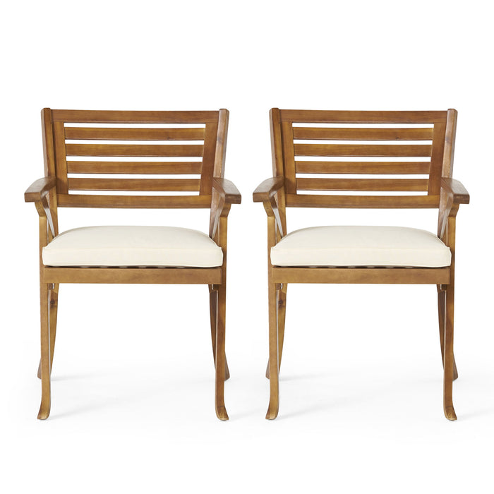 Dining Chair With Water Resistant Cushion - Teak