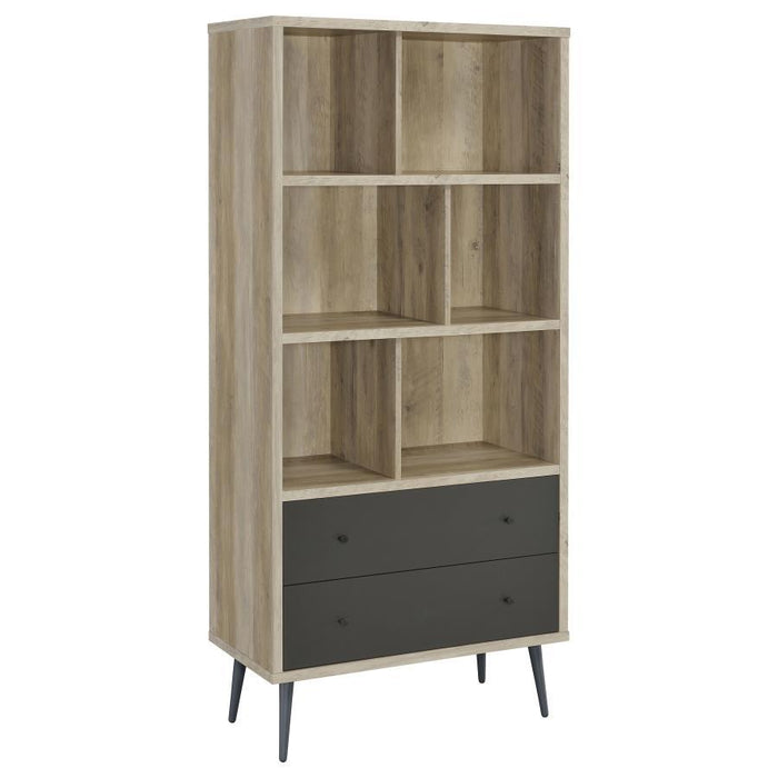 Maeve - 3-Shelf Engineered Wood Bookcase With Drawers - Antique Pine Sacramento Furniture Store Furniture store in Sacramento