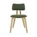 Jaguar - Curved Back Wood Dining Chair With Faux Leather Seat
