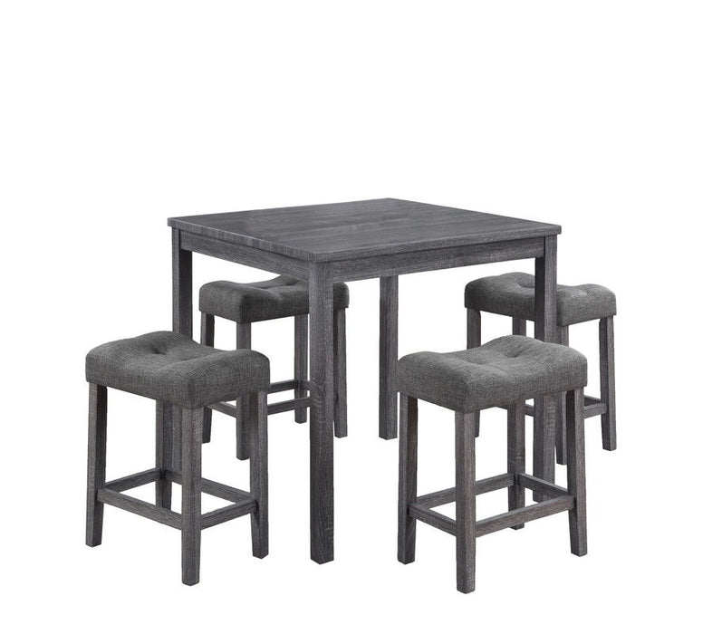 Lucian - Counter Height Pub Table With Tufted Stools