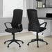 Office Chair With Adjustable Height, Armrests, Swivel - Black