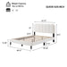 Queen Size Lambswool Petal Headboard Bed Frame With Ambient Light - White