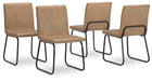 Pharwynn - Dining Upholstered Side Chair (Set of 4) - Toast