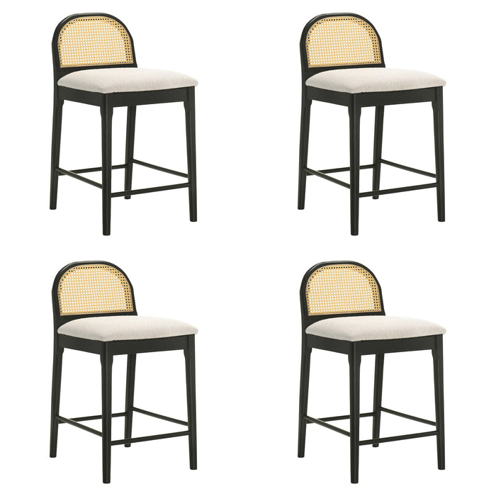 Lucio - Modern Farmhouse Wood Counter Height Kitchen Bar Stool