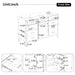 46.5" Modern Bathroom Vanity Cabinet Only, Soft Close Door & 6 Drawers - White