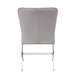 Daire - Side Chair (Set of 2) - Light Gray Velvet & Chrome