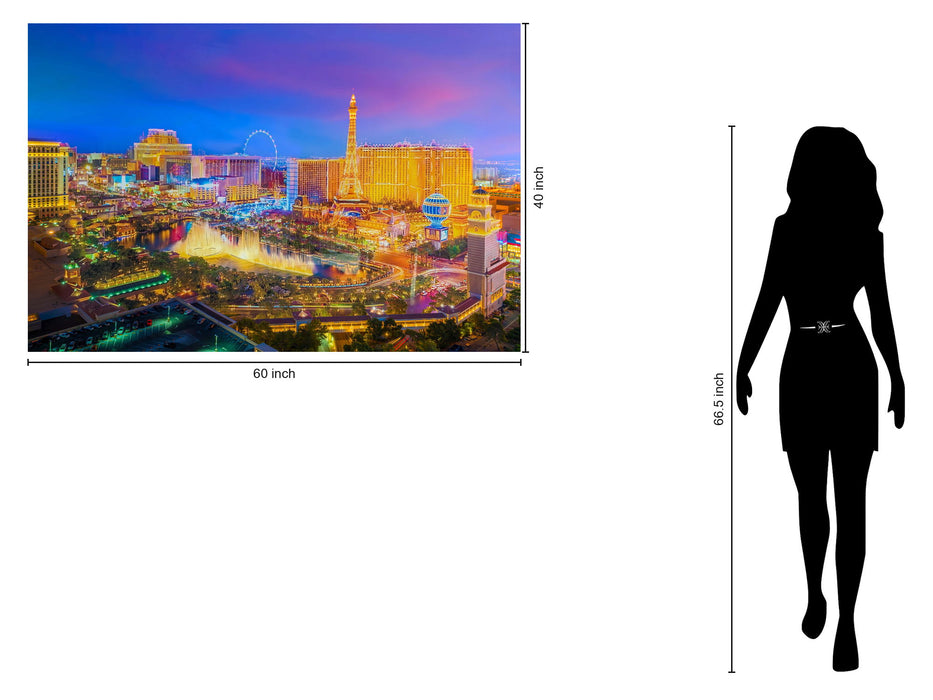 Tempered Glass With Foil - Las Vegas - Blue