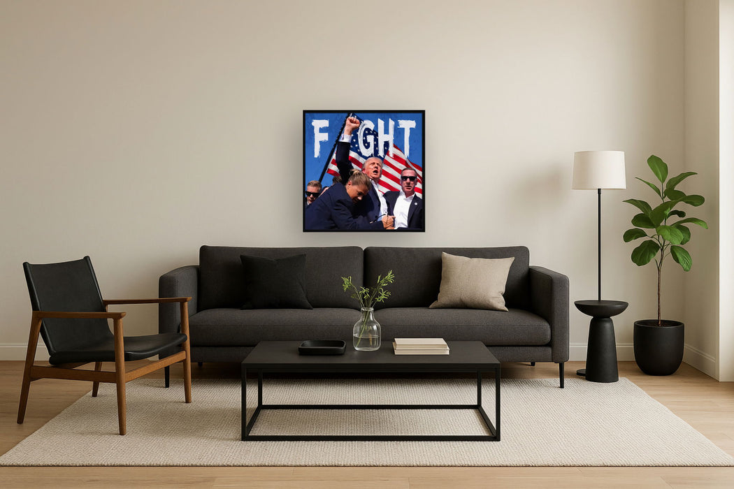 Bold Patriot Moment - 32" x 32" Framed Wall Art