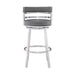 Titana - Swivel Faux Leather And Brushed Stainless Steel Bar Stool