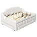 Upholstered Daybed With LED Belt, Trundle And 3 Drawers