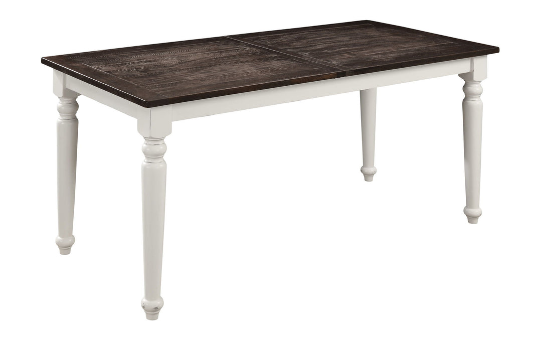Gathering Dining Table With Leaf - Brown / White
