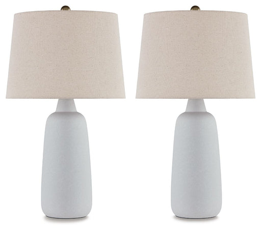 Avianic - White - Ceramic Table Lamp (Set of 2) Sacramento Furniture Store Furniture store in Sacramento