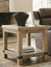 Ridgester - Rectangular End Table - Light Brown