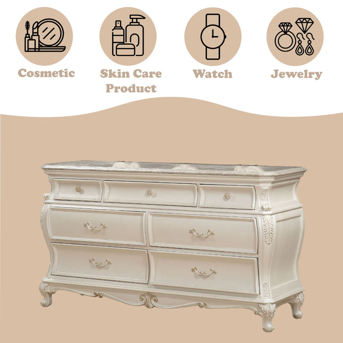 Chantelle - Dresser - Pearl White Finish