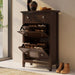 Acadian - Entryway Shoe Storage Cabinet - Brown