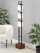 Bento - Contemporary Floor Lamp - Black / Walnut / White