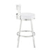 Lynof - Swivel Bar Stool - Brushed Stainless Steel Finish