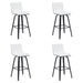 Vienna - Modern Swivel Bar Height Stool - Black Brushed Wood Frame