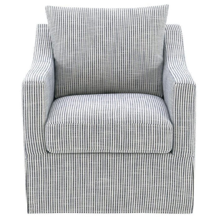 Winter - Upholstered Sloped Arm Accent Swivel Chair