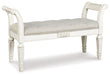 Realyn - Antique White - Accent Bench Sacramento Furniture Store Furniture store in Sacramento