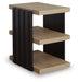Rylandyn - Rectangular End Table - Black / Light Brown