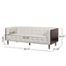 Contemporary Mid-Century Charm 3 Seater Sofa With Button Tufted Waffle Stitching