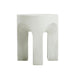 Outdoor Round Top Side Table / End Table, Living Room Accent Table - Antique White