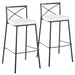 Modern Charlotte - Contemporary Fixed Height Barstool (Set of 2)