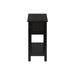 Accent End Table, 2 Tier, Narrow, Lamp, Storage Drawer, Charming Design