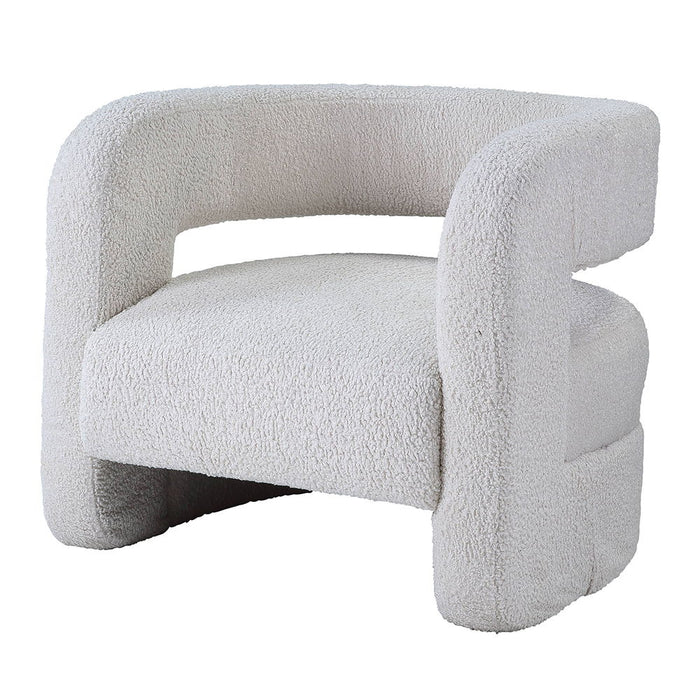 Yitua - Accent Chair - White Teddy Sherpa