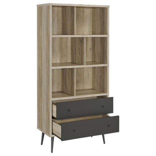 Maeve - 3-Shelf Engineered Wood Bookcase With Drawers - Antique Pine Sacramento Furniture Store Furniture store in Sacramento