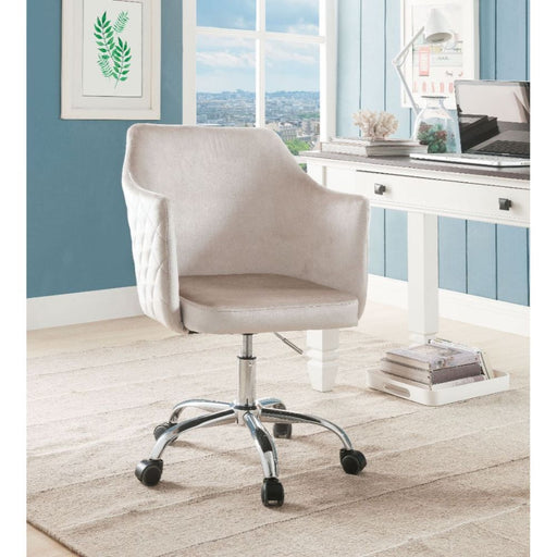 Cosgair - Office Chair - Champagne Velvet & Chrome Sacramento Furniture Store Furniture store in Sacramento