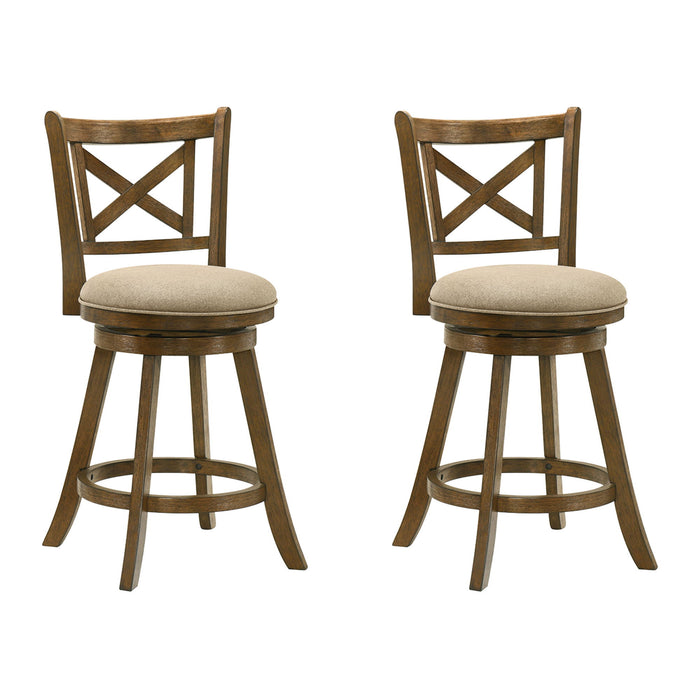 Kodi - Modern Farmhouse Swivel Wood Counter Height Kitchen Bar Stool