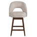 Adrian - 26" Counter Height Swivel Barstool - Ancient Stone / Brown