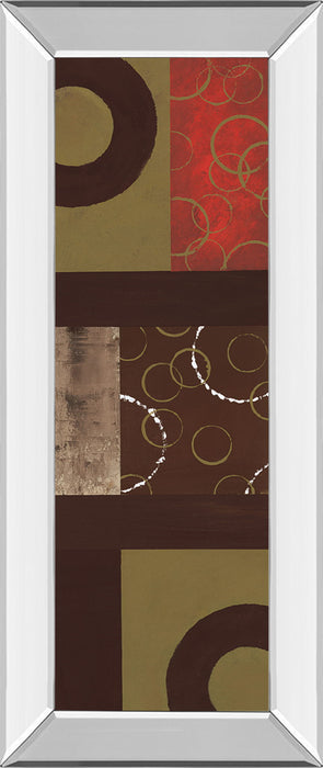 Mix N' Match I By Earl Kaminsky - Mirror Framed Print Wall Art - Dark Brown