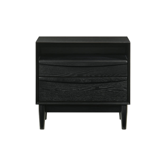 Artemio - 2 Drawer Wooden Nightstand With Shelf