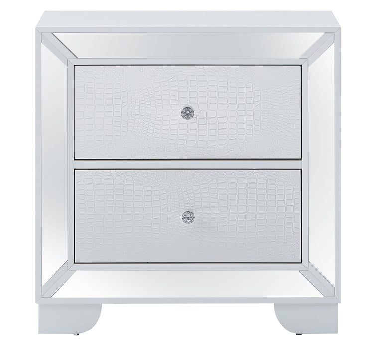 Nightstand Contemporary - Silver Champagne
