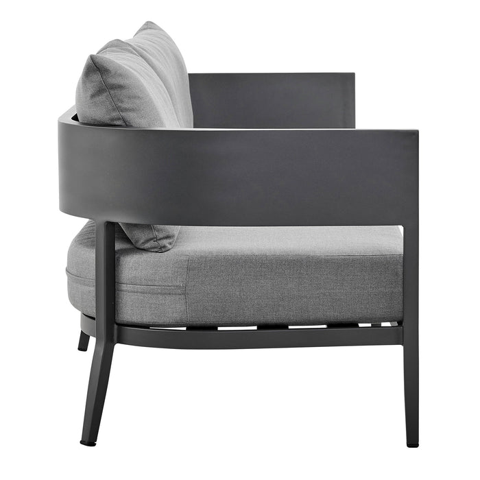 Menorca - Aluminum Outdoor Sofa - Dark Gray