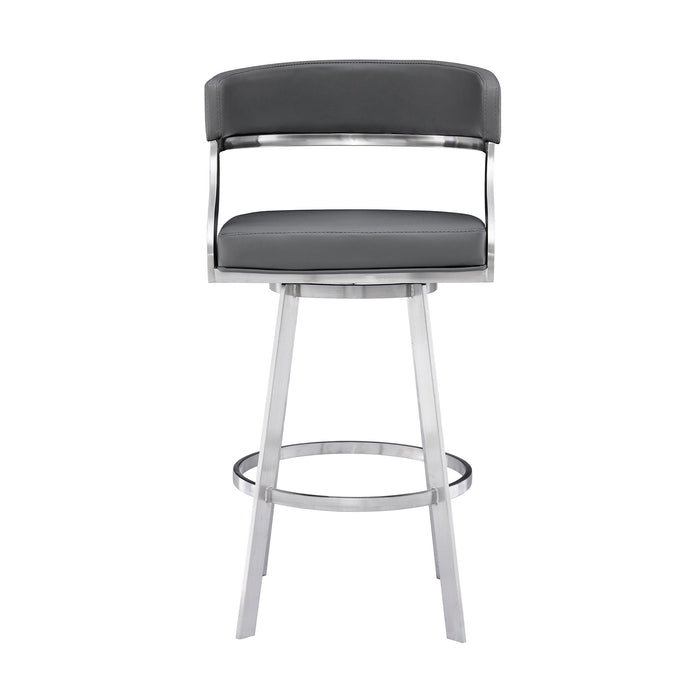 Saturn - Counter Height Bar Stool - Brushed Stainless Steel