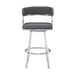 Saturn - Counter Height Bar Stool - Brushed Stainless Steel